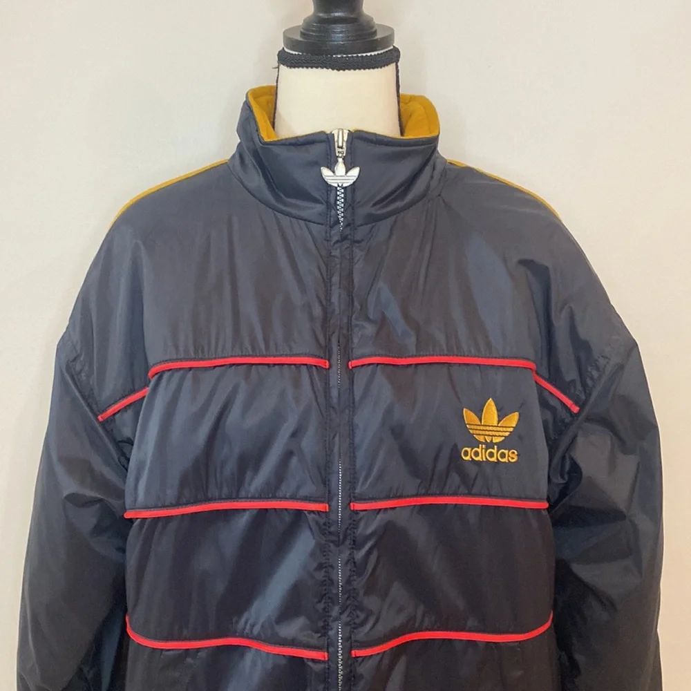 Vintage Unisex Adidas full zip winter puffer coat insulated winter rare